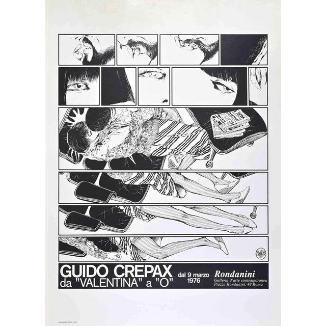 After Guido Crepax, from "Valentina" to "O", Vintage Offset Print, 1976 For Sale