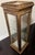 Neiman Marcus Italian Antiquated Gold-Gilt Pedestal Small Curio Cabinet Vitrine Display For Sale - Image 4 of 12