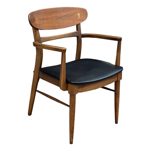 Mid-Century Modern Lane Acclaim Dining Captain's Chair For Sale