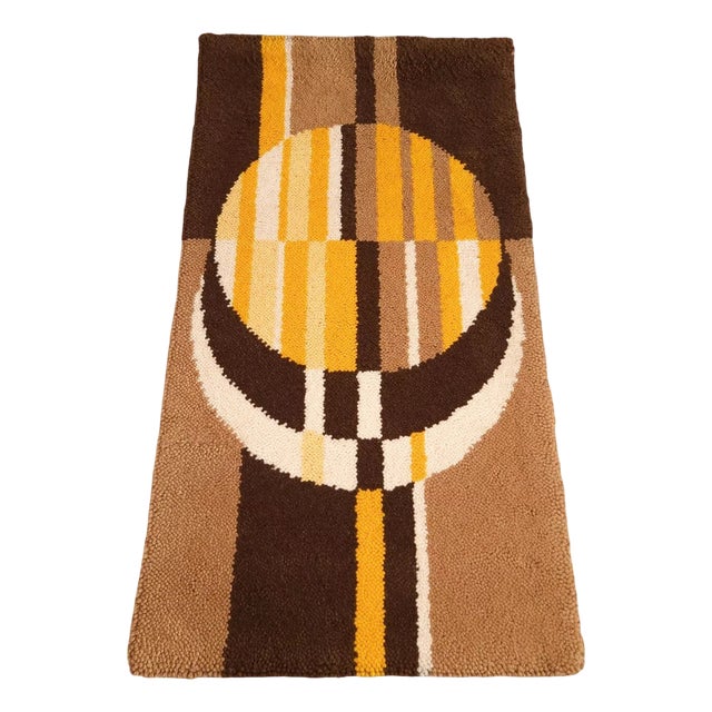 Mid-Century Modern German Wool Wall Tapestry, 1970s For Sale