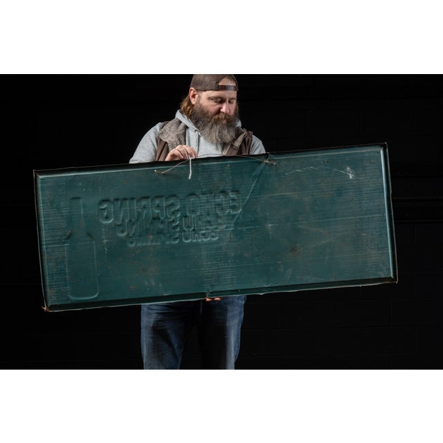 American Vintage Echo Spring Bourbon Embossed Tin Litho Sign For Sale - Image 3 of 8