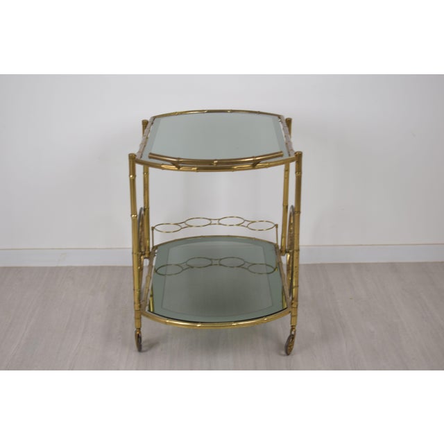 Brass and Glass Trolley, Italy, 1970s For Sale - Image 17 of 17