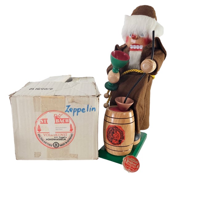 Steinbach Nutcracker Bacchus Monk Wine Maker 14" Tall Chairish