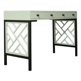Chippendale Writing Desk - Celery Green For Sale