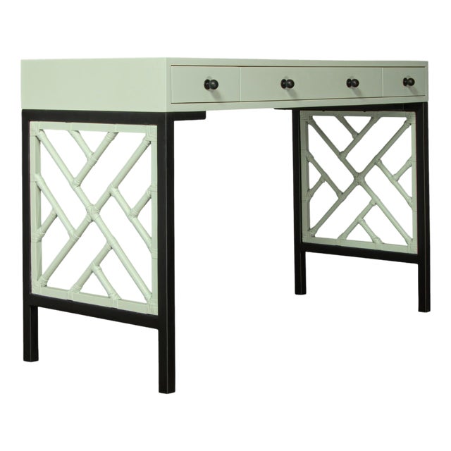 Chippendale Writing Desk - Celery Green For Sale