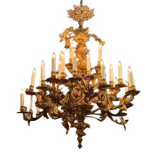 Fine 19th C. French Gilt Bronze Chandelier For Sale