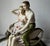 Vintage Italian Art Sculpture Santini Man Woman Romantic Couple Bicycle… For Sale - Image 4 of 18