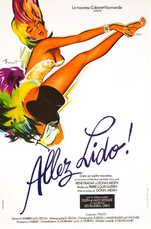 Lido Allez Lido Poster by Brenot on Linen Donn Arden Original Printing