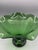 Vintage Emerald Green Ruffled Art Glass Vase For Sale - Image 4 of 5