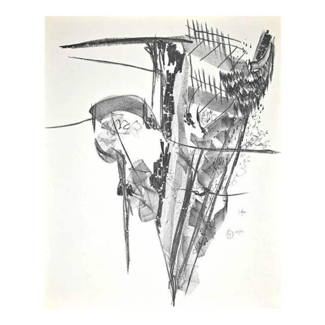 Franco Garelli, Untitled, Original Lithograph, 1960 For Sale