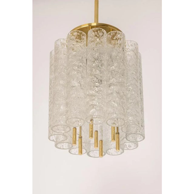 Petite Murano Glass Tubes Pendant Light by Doria, Germany, 1960s, Set of 2 For Sale - Image 3 of 9