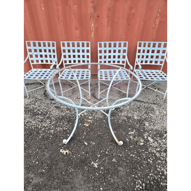 Vintage Brown Jordan Outdoor Dining Table & 4 Chairs Chairish