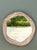 Almond Vintage Textured Woven Rattan Mirror For Sale - Image 8 of 12
