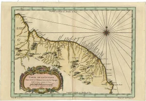 Map of Guyana, 1760
