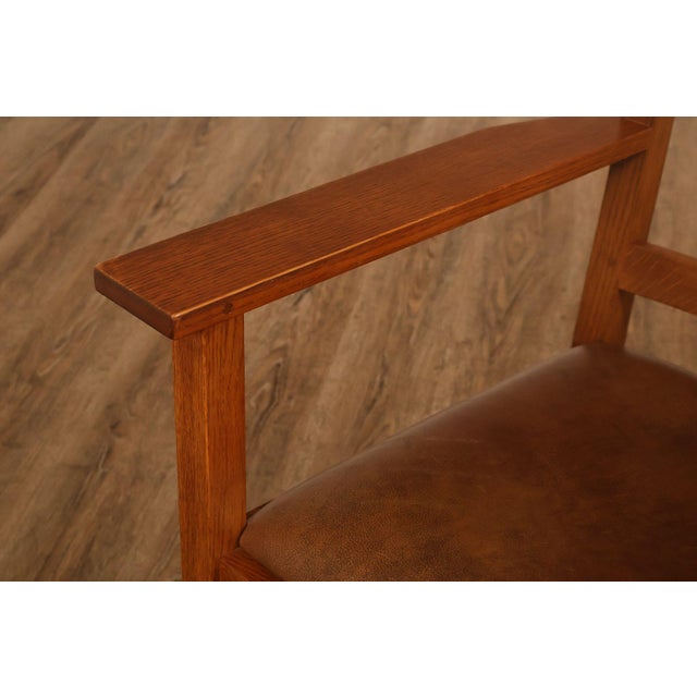 Stickley Mission Collection Harvey Ellis Oak Rocking Chair For Sale - Image 9 of 18
