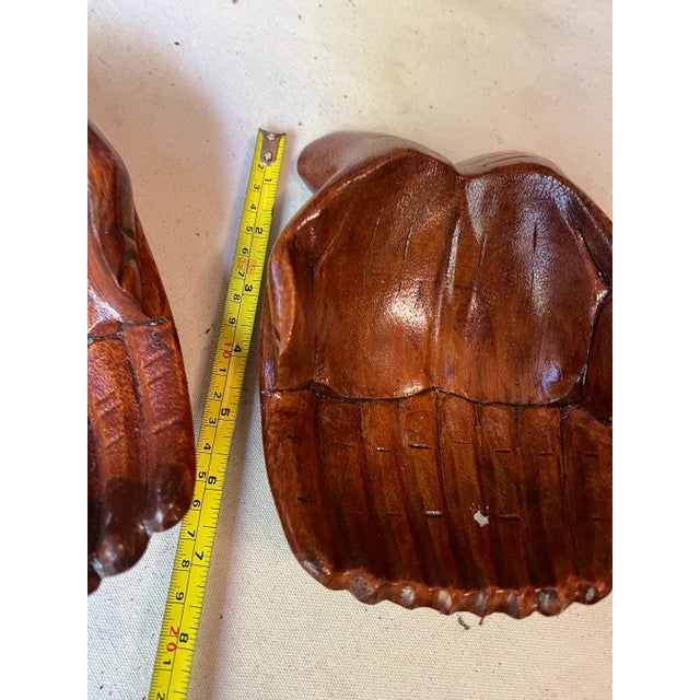 Boho Chic Trio of Wooden Offering Hands Bowls, 1970s For Sale - Image 3 of 10