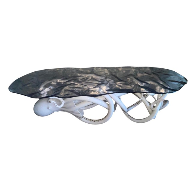 Early 21st Century Limited Edition Sculptural Octopus Console Table-Wavy Resin Top. u.s.a. 21st C. For Sale - Image 5 of 6