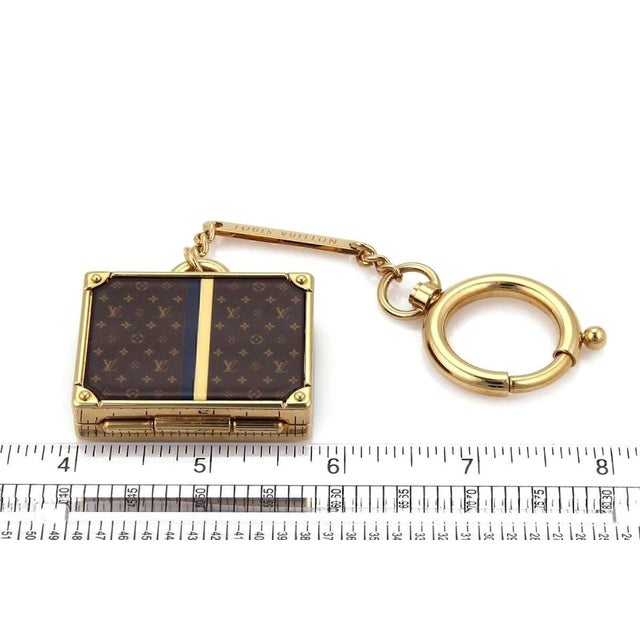 Mid 20th Century Mid 20th Century Louis Vuitton Monogram Alzer Bag Charm With Mirror Key Ring For Sale - Image 5 of 5