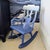 Late 20th Century Vintage Blue Children's Rocking Chair For Sale In San Francisco - Image 6 of 7