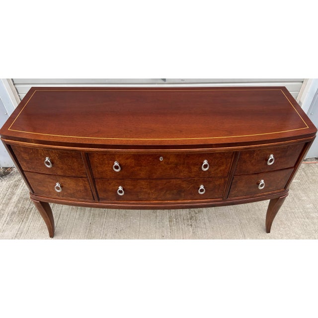 1990s Thomasville Bogart Collection Bel Air Burled Sideboard Buffet For Sale - Image 5 of 12