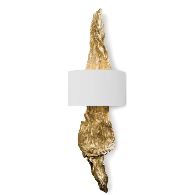 Gold Regina Andrew Driftwood Sconce in Antique Gold Leaf For Sale - Image 8 of 8