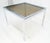 Flip Top 40" Square Crome Base Smoked Glass Top Dining Table 84" Extended Clean! For Sale - Image 15 of 18