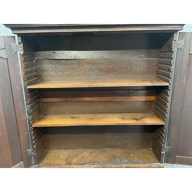 18th Century English Georgian Oak Secretary Bureau Bookcase For Sale - Image 12 of 16