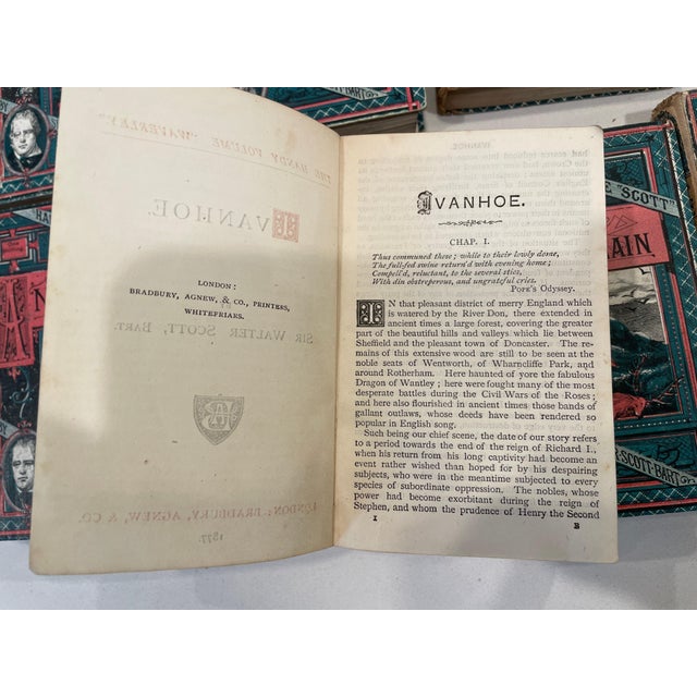 1877 Sir Walter Scott 31-Volume Set With Original Bookcase For Sale - Image 9 of 18