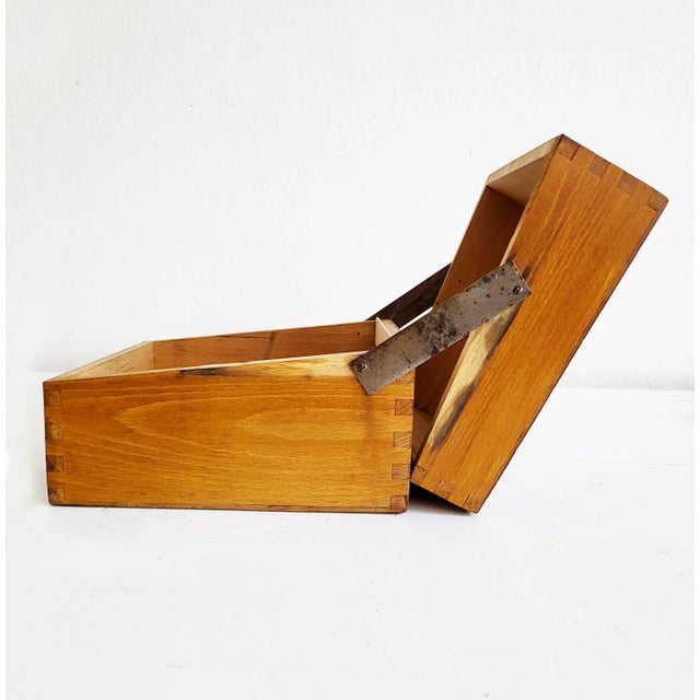 Mid-Century Modern Mid-Century Modern Wooden Archival Box, 1950s For Sale - Image 3 of 10