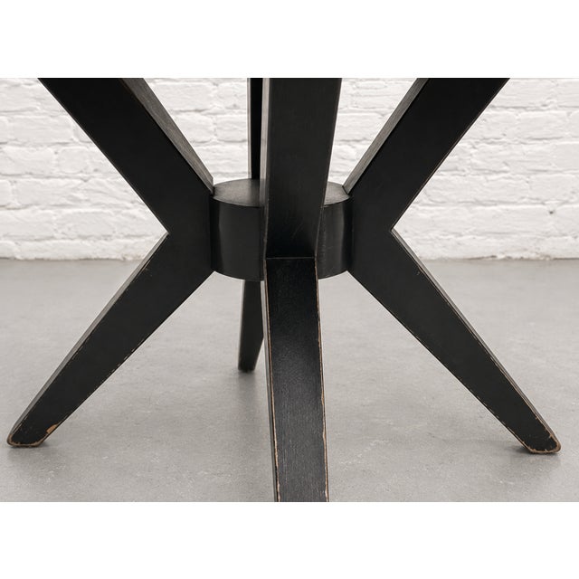Atomic Mid Century Modern Ebonized Dining Set – Table + 4 Chairs, C. 1950s For Sale - Image 12 of 14
