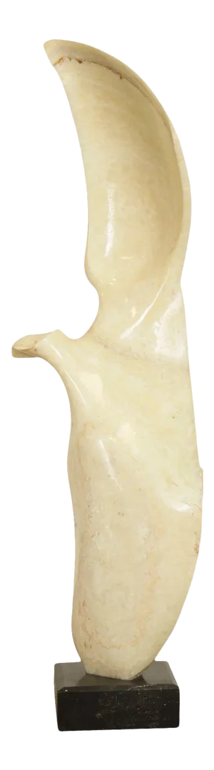 Leonardo Nierman Monumental Bird in Flight Onyx Abstract Sculpture