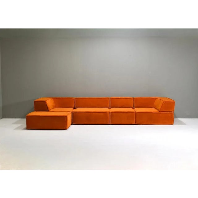 Orange COR Trio Sectional Sofa, 1970s, Set of 9 For Sale - Image 4 of 18