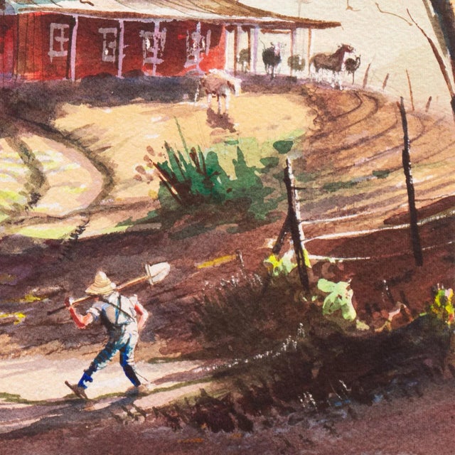 'Early Snow on a Dutch Barn Roof' by LaVere Hutchings For Sale - Image 4 of 10