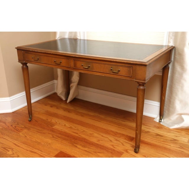 Early 20th Century Leather Top Writing Desk For Sale - Image 4 of 9