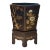 Vintage Ebonized Chinoiserie Jardiniere/Planter and Base For Sale