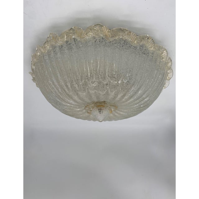 Murano Glass Ceiling Light attributed to Barovier with Gold, 1960s For Sale - Image 7 of 7