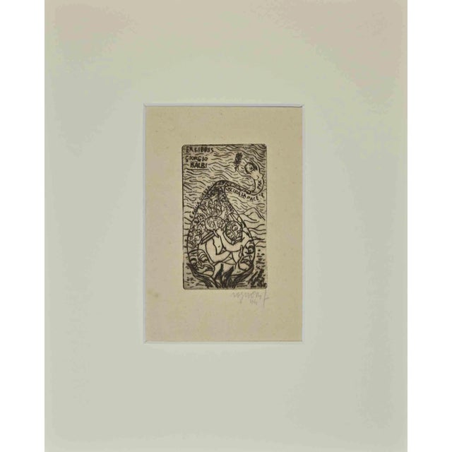 Franco Rognoni, Ex Libris Giorgio Balbi, Etching, Mid-20th Century For Sale