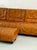 1970s Laura Griziotti Clipper Top Leather Sofa With Ottoman for BBB Bonacina For Sale - Image 4 of 5