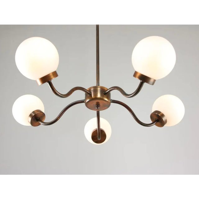Vintage Light Fixture with Five Wiggle Arms. Take 5x Standard E14 Lightbulbs (Not Included). May require replacement...