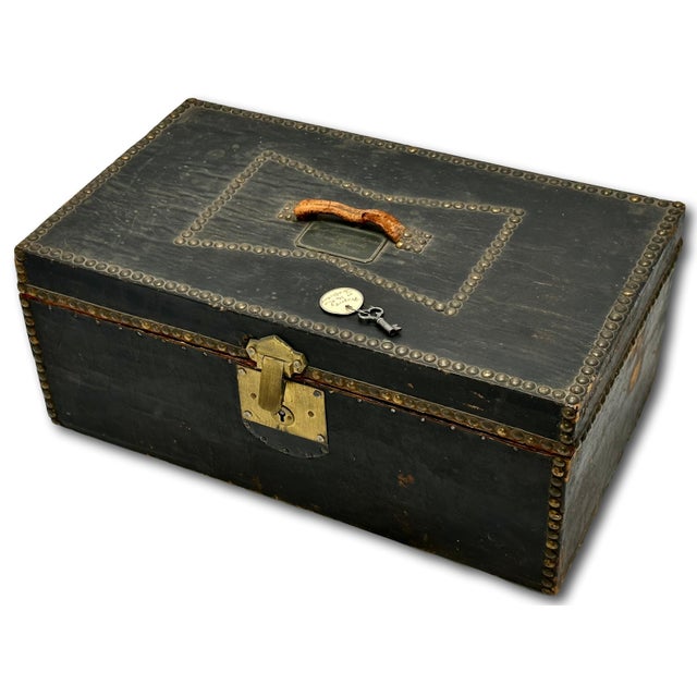 American Original Antique Locking Document Box From Milton Massachusetts First Congregational Church Parish - Circa Mid 19th Century For Sale - Image 3 of 18