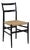 Black Lacquered Chair with Woven Rope Seat by Gio Ponti for Cassina, Italy, 1950s For Sale