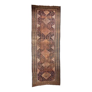 Antique Kelleh Southwest Nomadic Animals Wool Rug 6.9 x 19.4 For Sale