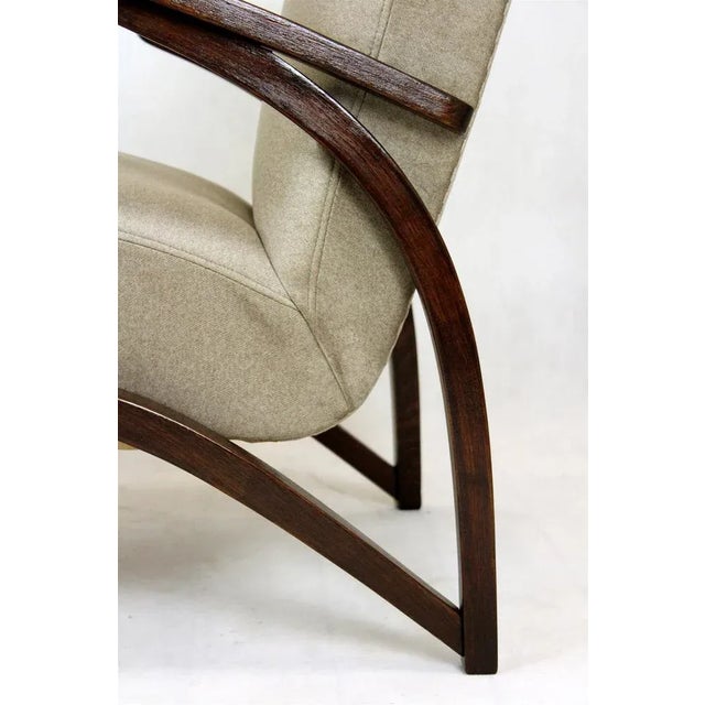 Wood Set of Vintage Beech Armchairs by Jindřich Halabala, 1940s For Sale - Image 7 of 18