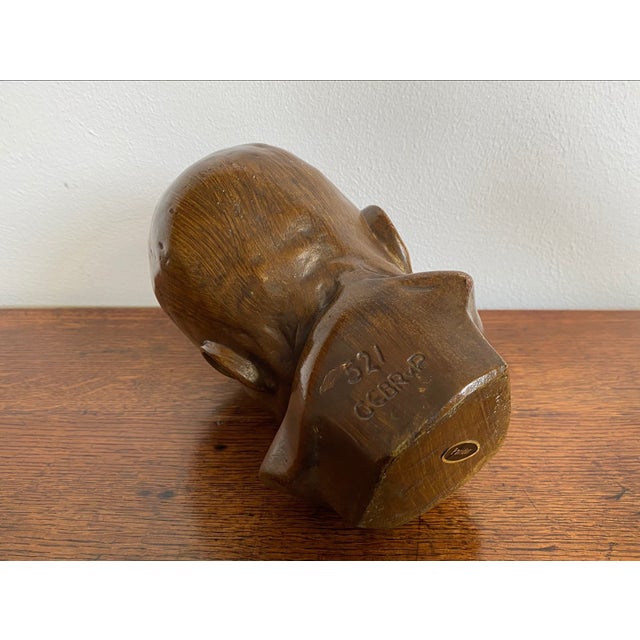 Jan Verdonk, Paridur Bust of a Sleeping Child, 1920s, Plaster & Resin For Sale - Image 13 of 15