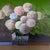 “Cotton Balls" Contemporary Impressionist Floral Still Life of Hydrangea Blossoms by Mill Valley Artist Mary Anne McKernie For Sale