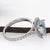 Metal 2.18cts Pear Aquamarine With Diamond Halo Ring in Solid 14k White Gold, Size 6.75 For Sale - Image 7 of 7