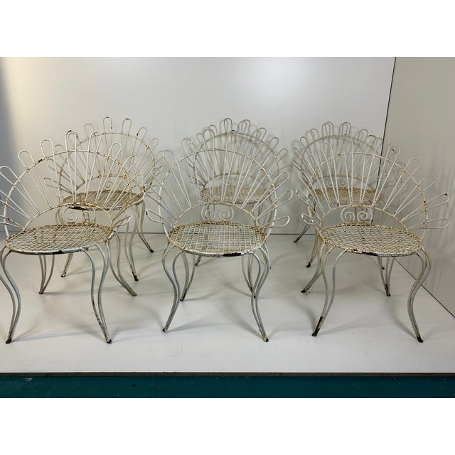 Metal Vintage Outdoor Chairs, 1960s, Set of 6 For Sale - Image 7 of 10