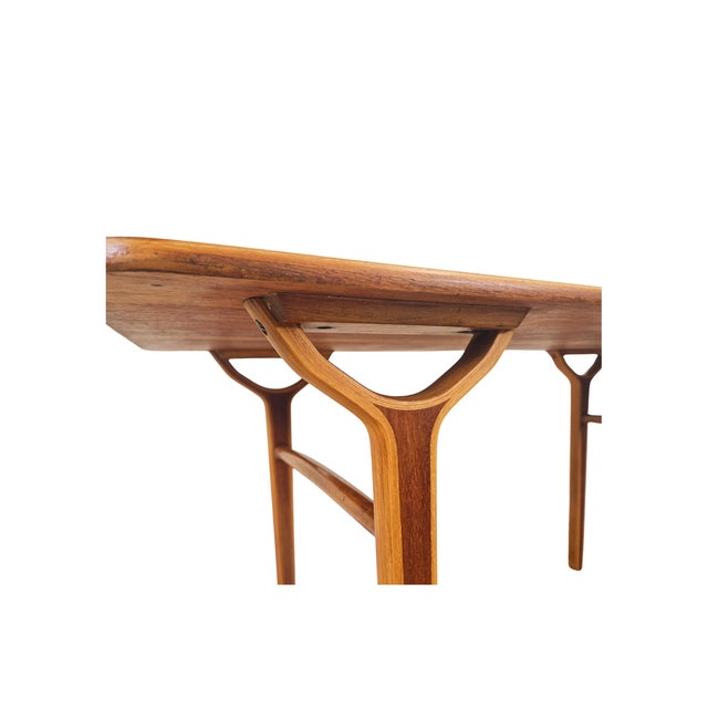 Wood AX Series Tigerwood Coffee Table by Peter Hvidt & Orla Mølgaard-Nielsen, 1950s For Sale - Image 7 of 8