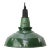 Vintage British Industrial Green Enamel Pendant Light For Sale