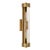 Thomas O'Brien for Visual Comfort Signature Marais Linear Bath Sconce in Hand-Rubbed Antique Brass with Clear Glass For Sale